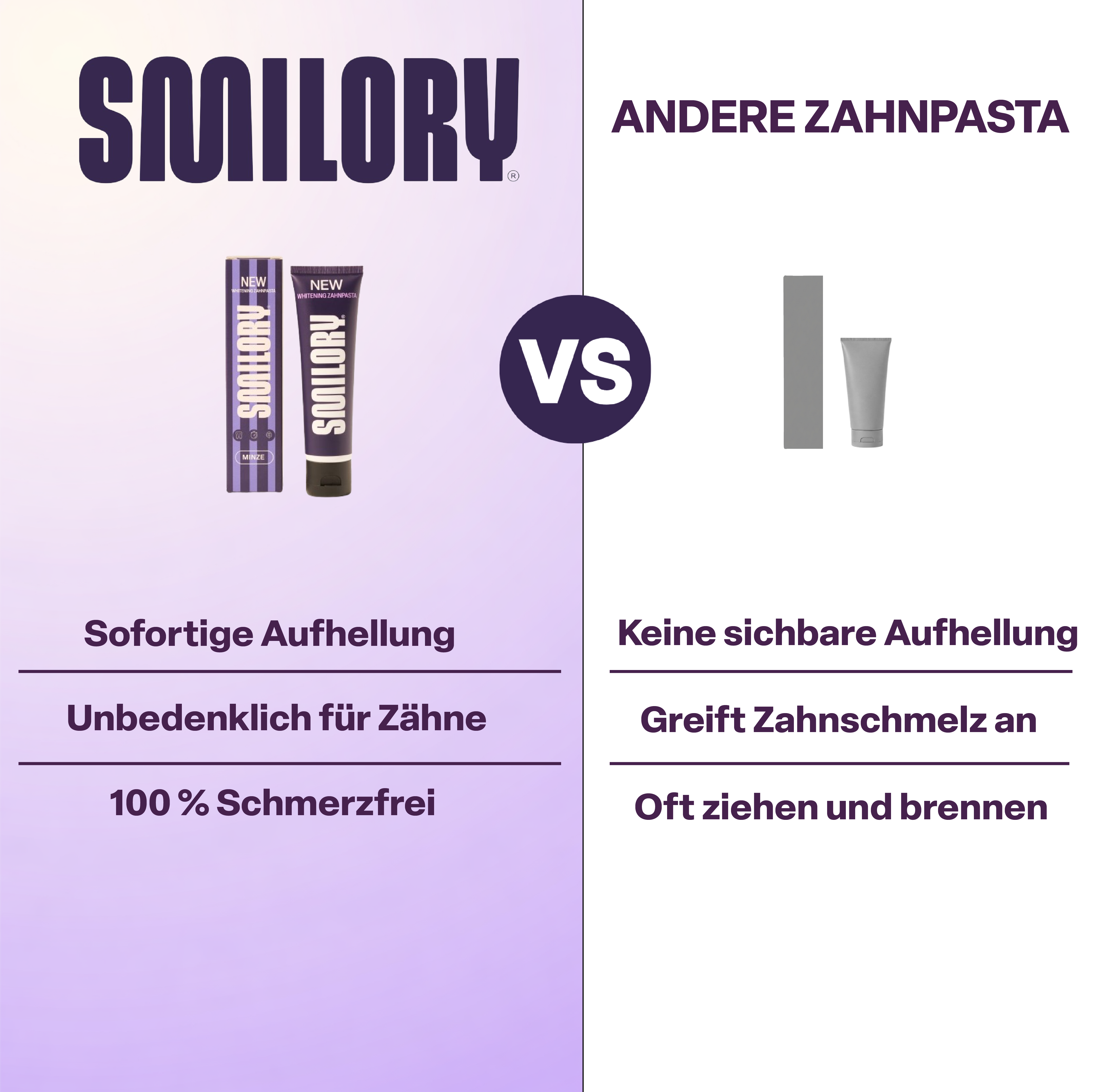 Lila Zahnpasta - SMILORY®